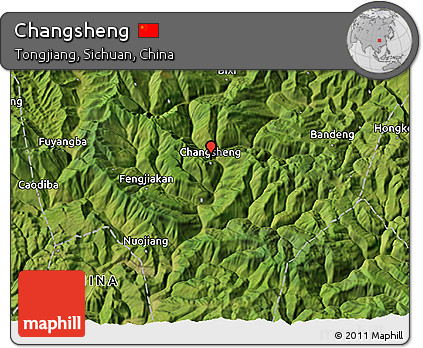 Satellite 3D Map of Changsheng
