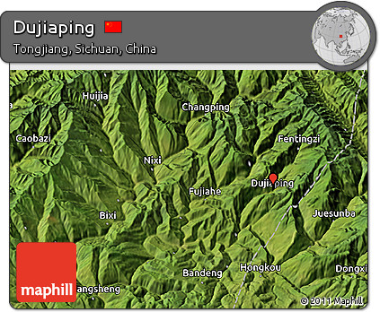 Satellite 3D Map of Dujiaping