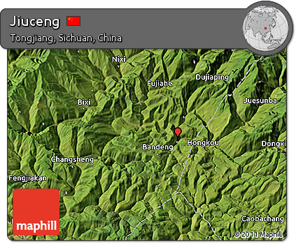Satellite 3D Map of Jiuceng