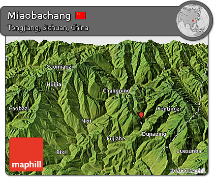 Satellite 3D Map of Miaobachang
