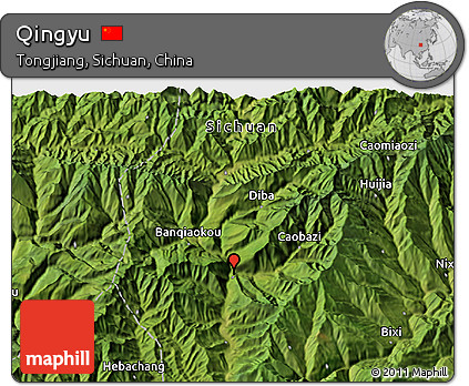 Satellite 3D Map of Qingyu