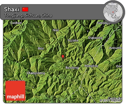 Satellite 3D Map of Shaxi