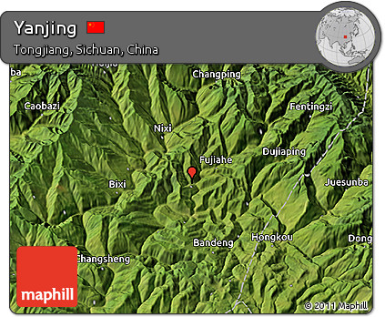 Satellite 3D Map of Yanjing