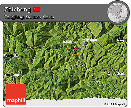 Satellite 3D Map of Zhicheng
