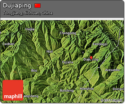Satellite 3D Map of Dujiaping