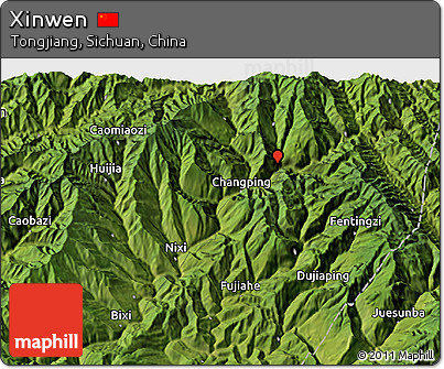 Satellite 3D Map of Xinwen