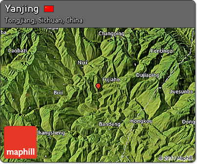 Satellite 3D Map of Yanjing