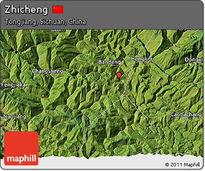 Satellite 3D Map of Zhicheng
