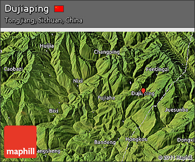 Satellite 3D Map of Dujiaping