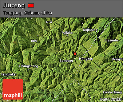 Satellite 3D Map of Jiuceng