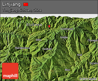 Satellite 3D Map of Linjiang