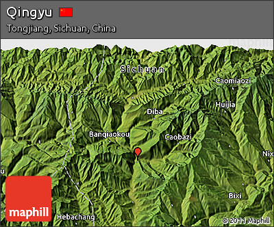 Satellite 3D Map of Qingyu