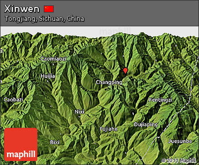 Satellite 3D Map of Xinwen