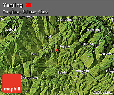 Satellite 3D Map of Yanjing