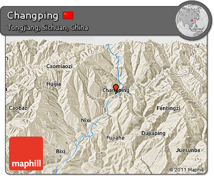 Shaded Relief 3D Map of Changping