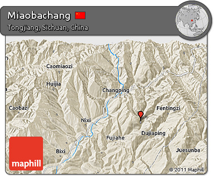 Shaded Relief 3D Map of Miaobachang