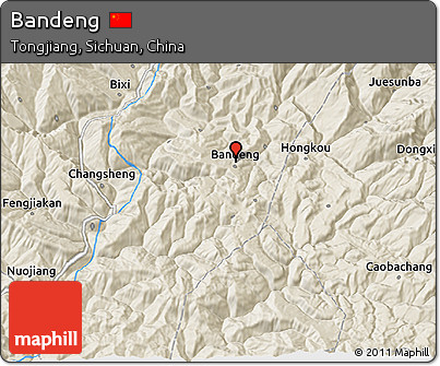 Shaded Relief 3D Map of Bandeng