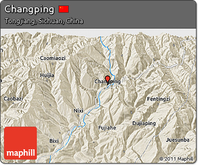 Shaded Relief 3D Map of Changping