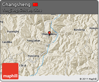 Shaded Relief 3D Map of Changsheng