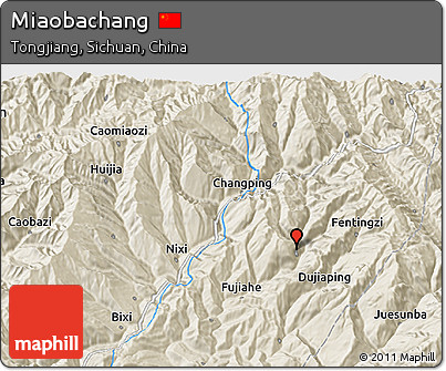 Shaded Relief 3D Map of Miaobachang