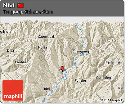 Shaded Relief 3D Map of Nixi
