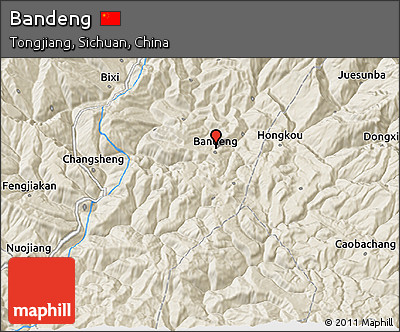 Shaded Relief 3D Map of Bandeng