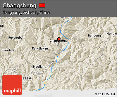Shaded Relief 3D Map of Changsheng