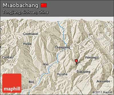 Shaded Relief 3D Map of Miaobachang