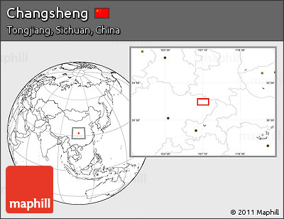 Blank Location Map of Changsheng