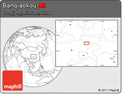 Blank Location Map of Banqiaokou