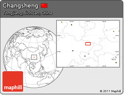 Blank Location Map of Changsheng