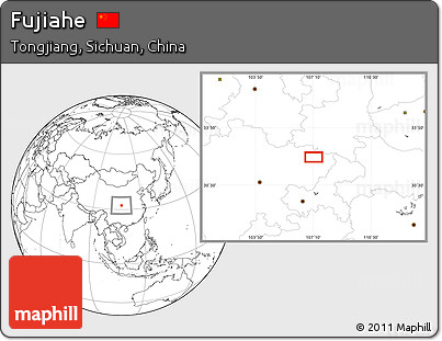 Blank Location Map of Fujiahe