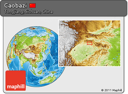 Physical Location Map of Caobazi