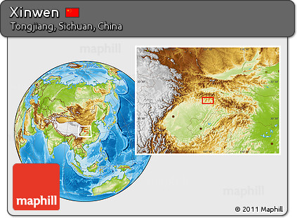 Physical Location Map of Xinwen