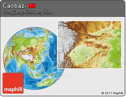 Physical Location Map of Caobazi