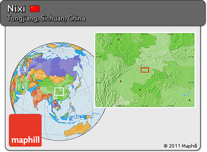 Political Location Map of Nixi