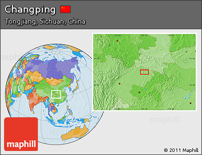 Political Location Map of Changping
