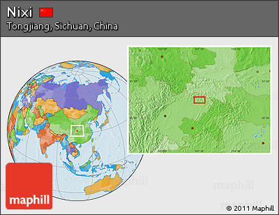 Political Location Map of Nixi