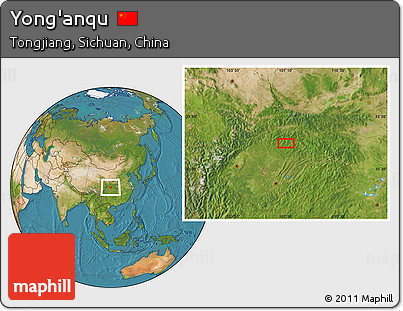 Satellite Location Map of Yong'anqu