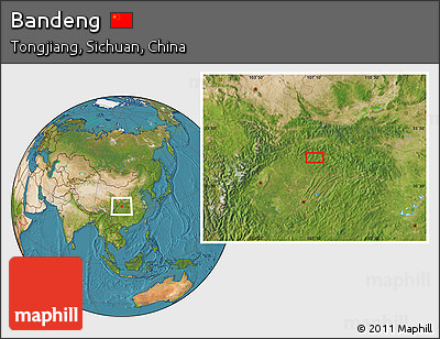 Satellite Location Map of Bandeng