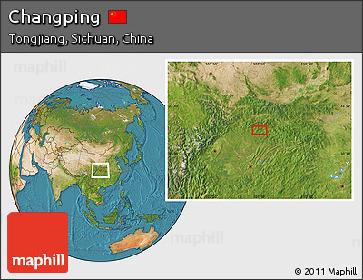 Satellite Location Map of Changping