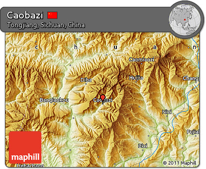 Physical Map of Caobazi