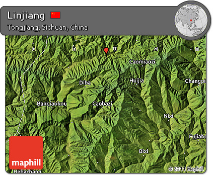 Satellite Map of Linjiang