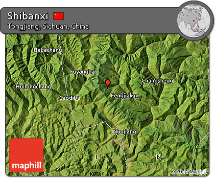 Satellite Map of Shibanxi