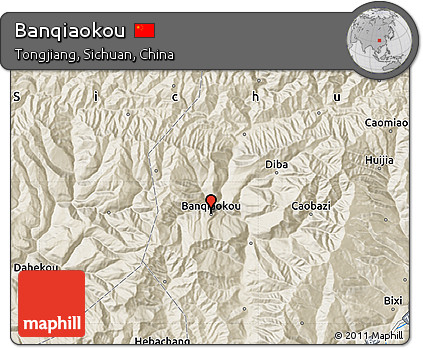 Shaded Relief Map of Banqiaokou