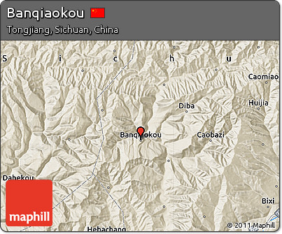 Shaded Relief Map of Banqiaokou