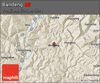 Shaded Relief Map of Bandeng