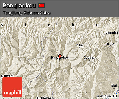 Shaded Relief Map of Banqiaokou