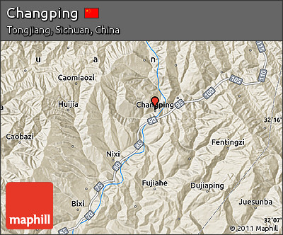 Shaded Relief Map of Changping