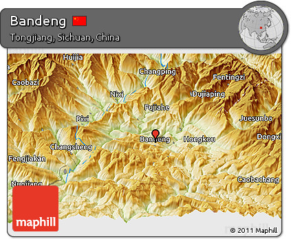 Physical Panoramic Map of Bandeng